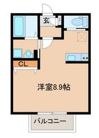 宮城県仙台市若林区大和町2(アパート)の賃貸物件の間取り
