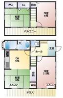 千葉県木更津市清見台南5(一戸建)の賃貸物件の間取り