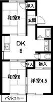 愛知県名古屋市中川区大当郎2(アパート)の賃貸物件の間取り