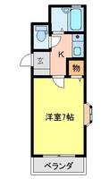 徳島県徳島市津田町1(アパート)の賃貸物件の間取り