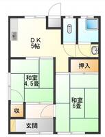 徳島県徳島市明神町6(一戸建)の賃貸物件の間取り