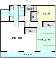 兵庫県神戸市垂水区名谷町(マンション)の賃貸物件の間取り