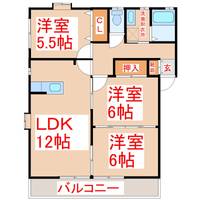 ディアス輝 A棟の間取り