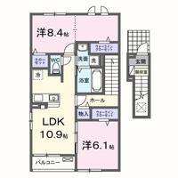 栃木県佐野市浅沼町(アパート)の賃貸物件の間取り