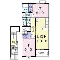新潟県長岡市宝4(アパート)の賃貸物件の間取り