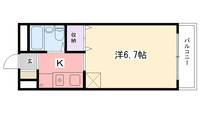 兵庫県西宮市東鳴尾町1(マンション)の賃貸物件の間取り