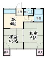 第一荒中荘の間取り