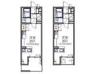 神奈川県川崎市中原区下新城2(アパート)の賃貸物件の間取り
