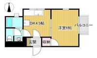 岡山県岡山市中区清水(マンション)の賃貸物件の間取り