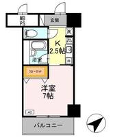 滋賀県彦根市竹ケ鼻町(マンション)の賃貸物件の間取り