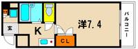 大阪府大阪市東住吉区湯里1(マンション)の賃貸物件の間取り