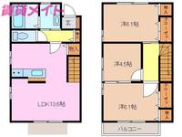 三重県津市上浜町1(一戸建)の賃貸物件の間取り