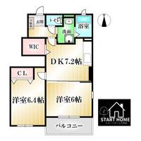 徳島県徳島市名東町3(アパート)の賃貸物件の間取り