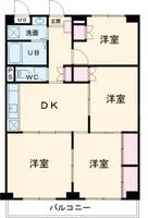 福島県郡山市菜根5(マンション)の賃貸物件の間取り