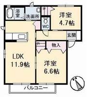 メゾン ド セードル B棟の間取り