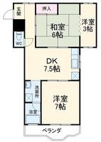 第2サンハイツ戸崎の間取り