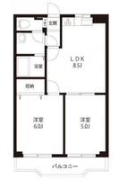 神奈川県川崎市高津区梶ケ谷2(マンション)の賃貸物件の間取り