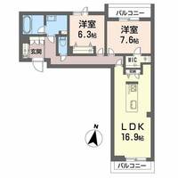 シャーメゾン春日の間取り