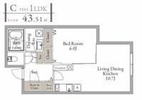 東京都杉並区松庵3(マンション)の賃貸物件の間取り