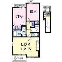 神奈川県伊勢原市岡崎(アパート)の賃貸物件の間取り