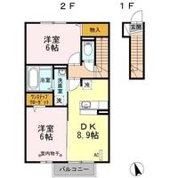 福島県郡山市富久山町福原字境田(アパート)の賃貸物件の間取り