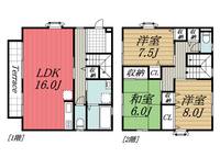 千葉県千葉市若葉区若松町(一戸建)の賃貸物件の間取り
