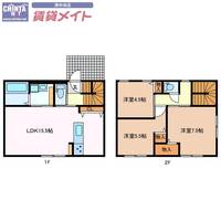 三重県津市鳥居町(一戸建)の賃貸物件の間取り