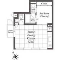 東京都港区赤坂6(マンション)の賃貸物件の間取り