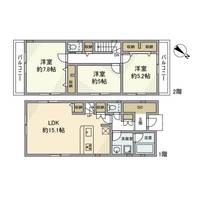 東京都東大和市立野4(一戸建)の賃貸物件の間取り