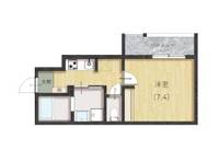 広島県福山市三吉町南1(アパート)の賃貸物件の間取り