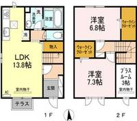 広島県福山市水呑町(一戸建)の賃貸物件の間取り