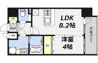 大阪府大阪市北区大淀北1(マンション)の賃貸物件の間取り