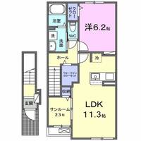 東京都狛江市中和泉5(アパート)の賃貸物件の間取り