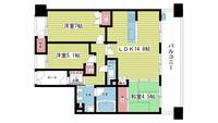 大阪府豊中市南桜塚2(マンション)の賃貸物件の間取り