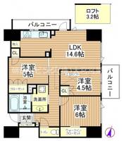 埼玉県さいたま市大宮区仲町3(マンション)の賃貸物件の間取り