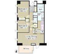 東京都世田谷区用賀1(マンション)の賃貸物件の間取り