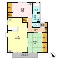 栃木県宇都宮市鶴田2(アパート)の賃貸物件の間取り