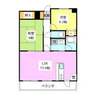 福岡県福岡市南区鶴田4(マンション)の賃貸物件の間取り