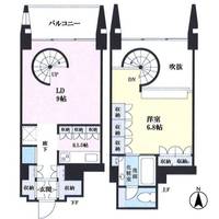 東京都港区芝2(マンション)の賃貸物件の間取り