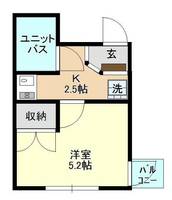 神奈川県相模原市南区相武台1(アパート)の賃貸物件の間取り