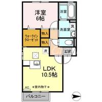 徳島県徳島市八万町夷山(アパート)の賃貸物件の間取り