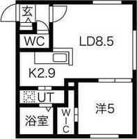 コローレ月寒東の間取り