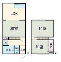 岐阜県瑞穂市生津(一戸建)の賃貸物件の間取り