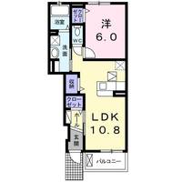 大阪府大阪狭山市茱萸木3(アパート)の賃貸物件の間取り