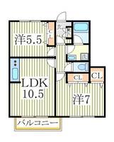 フラワーコーポVIIの間取り