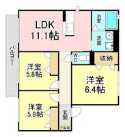 ファインメゾン上の原IIIの間取り