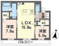 鹿児島県鹿児島市春日町(マンション)の賃貸物件の間取り