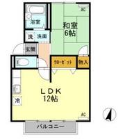 岡山県都窪郡早島町早島(アパート)の賃貸物件の間取り