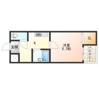 大阪府大阪市福島区福島6(マンション)の賃貸物件の間取り