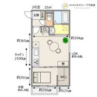 福岡県久留米市瀬下町(アパート)の賃貸物件の間取り